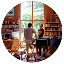 people in library